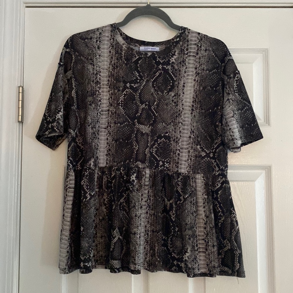 Zara animal print top